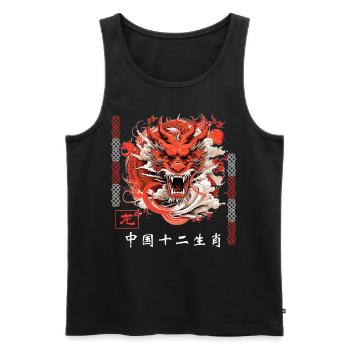 Chinese Astrology Zodiac Sign Year Of The Dragon - Männer Premium Bio Tank Top - Schwarz - Vorne - Michal (187cm)
