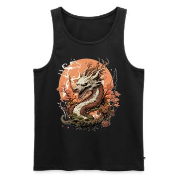 Year Of The Wood Dragon Chinese Zodiac Sign - Männer Premium Bio Tank Top - Schwarz - Vorne - Michal (187cm)
