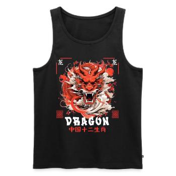 Year Of The Dragon Chinese Astrology Zodiac Sign - Männer Premium Bio Tank Top - Schwarz - Vorne - Michal (187cm)
