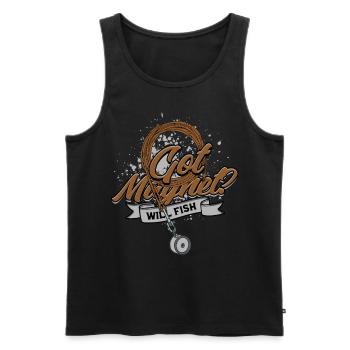 Magnet Fishing Magnet Got Magnet? Will Fish - Men's Premium Organic Tank Top - black - Front - Michal (187cm)