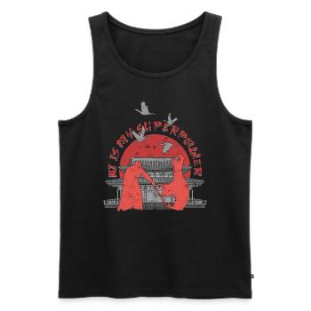 Aikido Aikidoka Ki Is My Superpower - Men's Premium Organic Tank Top - black - Front - AI Model Male 178 light (178cm)
