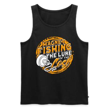 Magnetfischen Magnetangeln Metallfischen - Männer Premium Bio Tank Top - Schwarz - Vorne - Michal (187cm)
