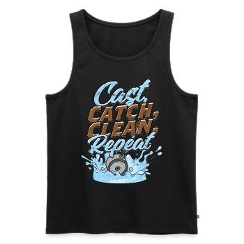 Magnetfischen Magnetangeln - Männer Premium Bio Tank Top - Schwarz - Vorne - Michal (187cm)