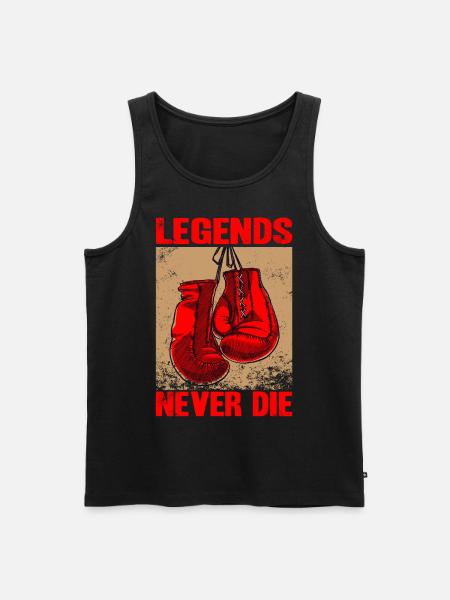 Legends never die Boxing - Men's Premium Organic Tank Top - black