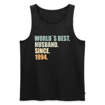 Best husband since 1994 30th wedding anniversary - Men's Premium Organic Tank Top - black - Front - Michal (187cm)