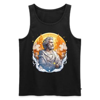 St. Joseph Religious Christian Catholic Saint - Männer Premium Bio Tank Top - Schwarz - Vorne - AI Model Male 178 light (178cm)