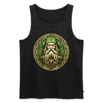 St Patrick Christian Spirituality Catholic Patron - Männer Premium Bio Tank Top - Schwarz - Vorne - AI Model Male 178 light (178cm)