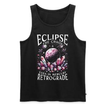 Mercury retrograde astrology - Men's Premium Organic Tank Top - black - Front - AI Model Male 178 light (178cm)