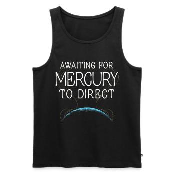 Mercury retrograde - Men's Premium Organic Tank Top - black - Front - AI Model Male 178 light (178cm)