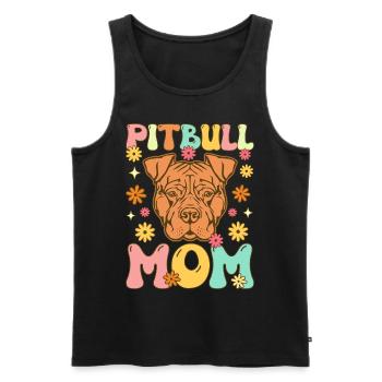 Groovy Hundeliebhaberin - Männer Premium Bio Tank Top - Schwarz - Vorne - Michal (187cm)