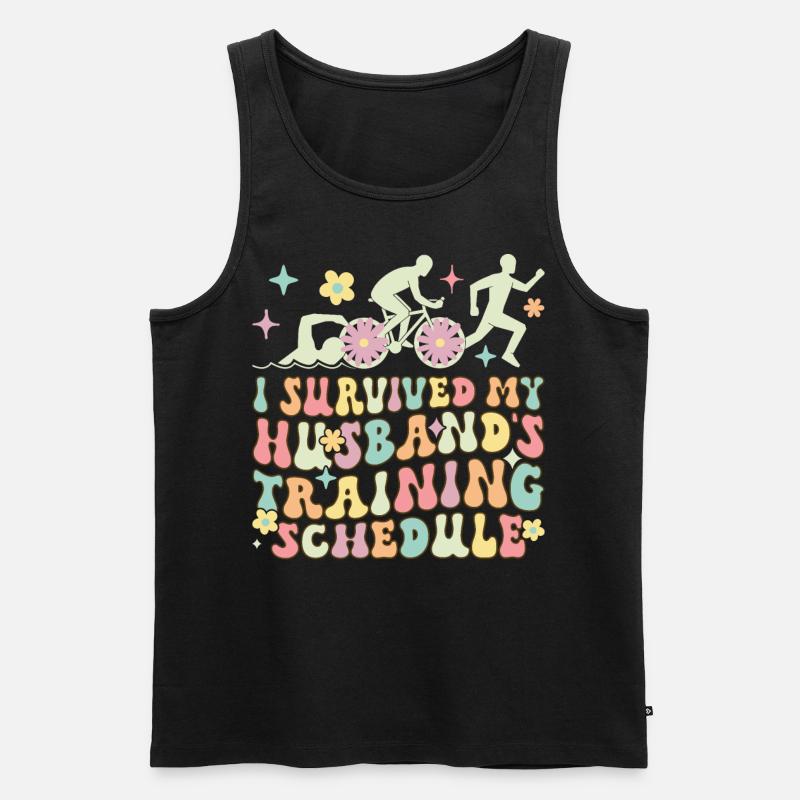 Triathlon-Ehefrau - Männer Premium Bio Tank Top - Schwarz