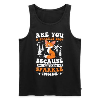 Are you a Sparkle Dog für einen Fuchs Fan - Männer Premium Bio Tank Top - Schwarz - Vorne - Michal (187cm)