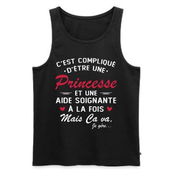 Prinzessin & Pflegerin - Männer Premium Bio Tank Top - Schwarz - Vorne - Michal (187cm)