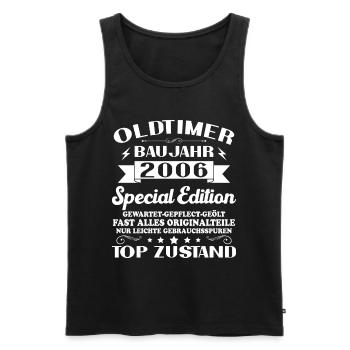 Oldtimer Baujahr 2006 Jahrgang Geburtstag Geschenk - Männer Premium Bio Tank Top - Schwarz - Vorne - Michal (187cm)