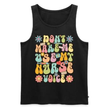 Groovy Nurse Life Nursing - Men's Premium Organic Tank Top - black - Front - AI Model Male 178 light (178cm)