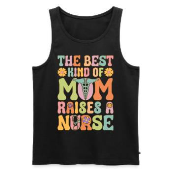 Groovy Nurse Life Nursing - Men's Premium Organic Tank Top - black - Front - AI Model Male 178 light (178cm)