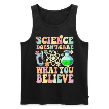 Professeur de sciences groovy - Débardeur bio Premium Homme - noir - Devant - AI Model Male 178 light (178cm)