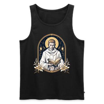 St Dominic De Guzman Christian Catholic Spirituali - Männer Premium Bio Tank Top - Schwarz - Vorne - AI Model Male 178 light (178cm)