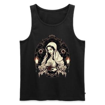 St Teresa of Avila Catholic Saint Divine Mercy - Männer Premium Bio Tank Top - Schwarz - Vorne - AI Model Male 178 light (178cm)
