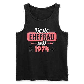 Best wife since 1974 50th wedding anniversary - Men's Premium Organic Tank Top - black - Front - Michal (187cm)
