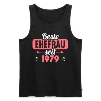Meilleure épouse depuis 1979 45e anniversaire de mariage - Débardeur bio Premium Homme - noir - Devant - Michal (187cm)