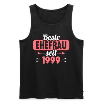 Best wife since 1999 25th wedding anniversary - Men's Premium Organic Tank Top - black - Front - Michal (187cm)