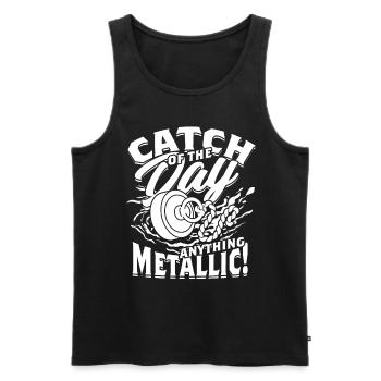 Magnetfischen Magnetangeln Metallfischen - Männer Premium Bio Tank Top - Schwarz - Vorne - Michal (187cm)