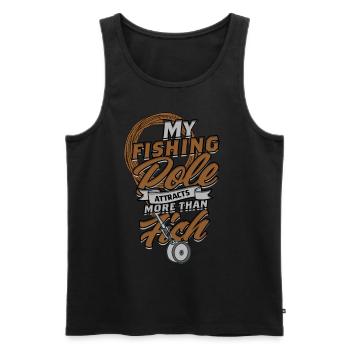 Magnetfischen Magnetangeln Metallfischen - Männer Premium Bio Tank Top - Schwarz - Vorne - Michal (187cm)