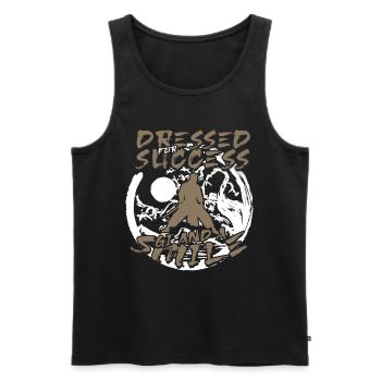 Aikido Dressed For Success GI And A Smile - Männer Premium Bio Tank Top - Schwarz - Vorne - Michal (187cm)