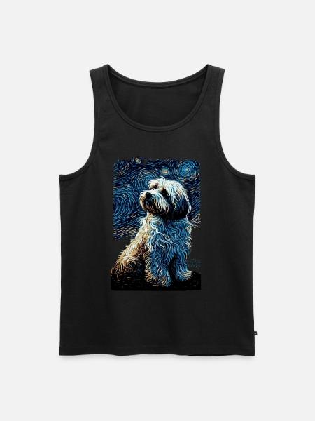 Havanese Starry Night - Men's Premium Organic Tank Top - black