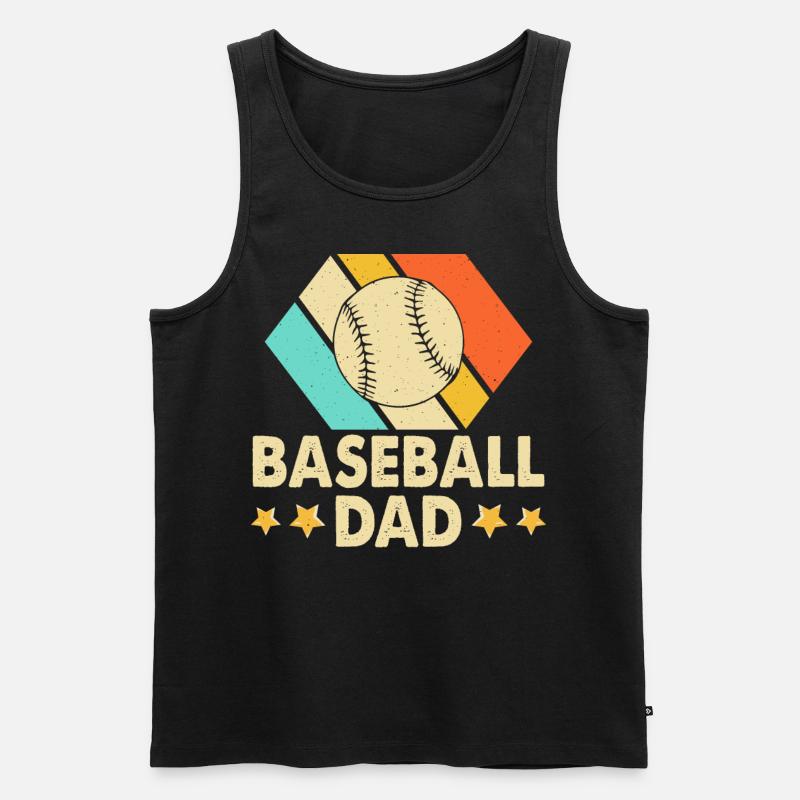 Baseball Dad - Männer Premium Bio Tank Top - Schwarz