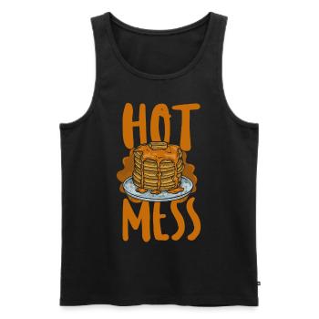 Pancake Lover Kids Chaud Mess - Débardeur bio Premium Homme - noir - Devant - Michal (187cm)