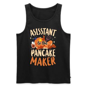 Pancake Lover Kids Assistant To - Männer Premium Bio Tank Top - Schwarz - Vorne - Michal (187cm)