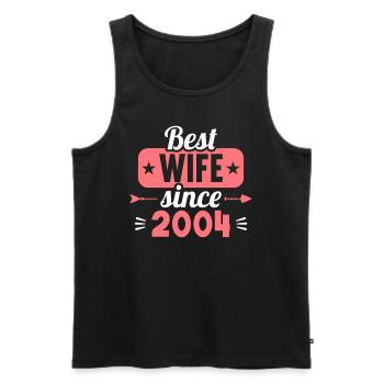Best wife since 2004 20th wedding anniversary - Men's Premium Organic Tank Top - black - Front - Michal (187cm)
