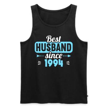 Best husband since 1994 30th wedding anniversary - Men's Premium Organic Tank Top - black - Front - Michal (187cm)