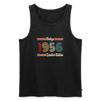 1956 anniversaire Vintage édition limitée - Débardeur bio Premium Homme - noir - Devant - Michal (187cm)