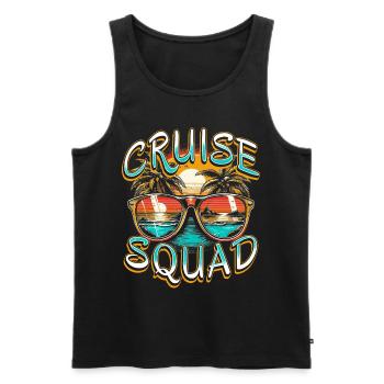 Cruise Squad - Männer Premium Bio Tank Top - Schwarz - Vorne - Michal (187cm)