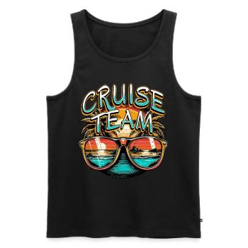 Cruise Team - Men's Premium Organic Tank Top - black - Front - AI Model Male 178 light (178cm)