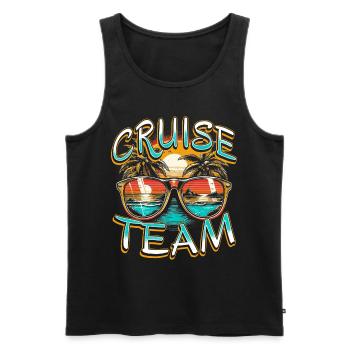 Cruise Team - Männer Premium Bio Tank Top - Schwarz - Vorne - Michal (187cm)