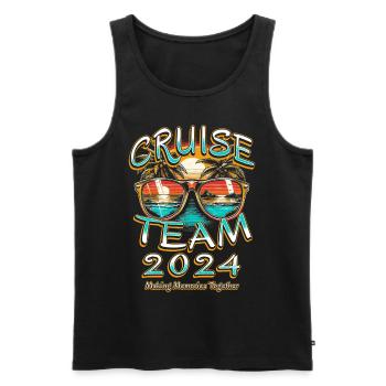 L’équipe de croisière 2024 crée des souvenirs ensemble - Débardeur bio Premium Homme - noir - Devant - Michal (187cm)