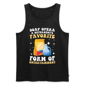 Soap Opera Detergent's Favorite Entertainment - Männer Premium Bio Tank Top - Schwarz - Vorne - AI Model Male 178 light (178cm)