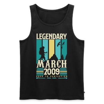 Birthday March 2009, Vintage Gift March 2009. - Men's Premium Organic Tank Top - black - Front - Michal (187cm)
