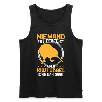 L’oiseau kiwi est un bouquet parfait de bécassines - Débardeur bio Premium Homme - noir - Devant - Michal (187cm)