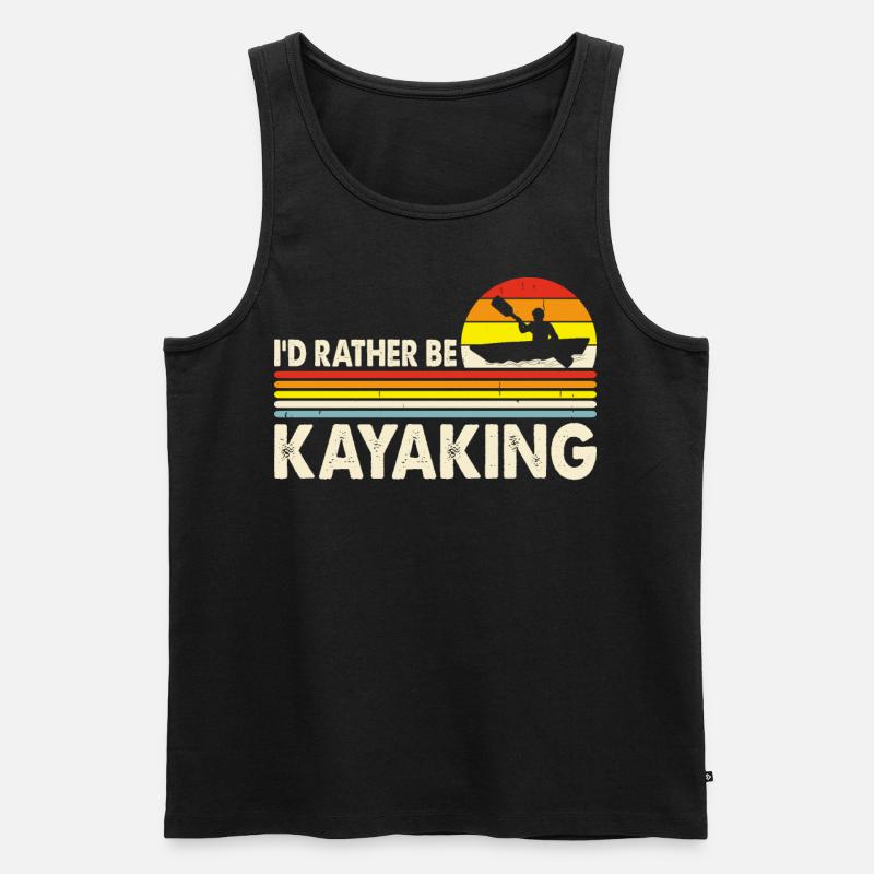 Kajak - Männer Premium Bio Tank Top - Schwarz