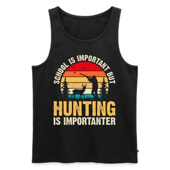 Hunter Hunt - Men's Premium Organic Tank Top - black - Front - Michal (187cm)