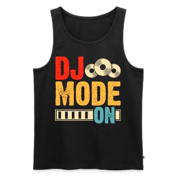 Dj Mode On - Männer Premium Bio Tank Top - Schwarz - Vorne - AI Model Male 178 light (178cm)