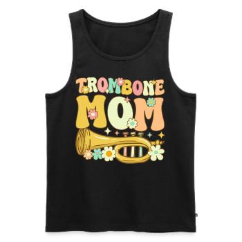 Groovy Posaunenspielerin Jazzmusik - Männer Premium Bio Tank Top - Schwarz - Vorne - Michal (187cm)