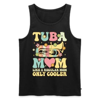 Groovy Tubistinnen - Männer Premium Bio Tank Top - Schwarz - Vorne - AI Model Male 178 light (178cm)