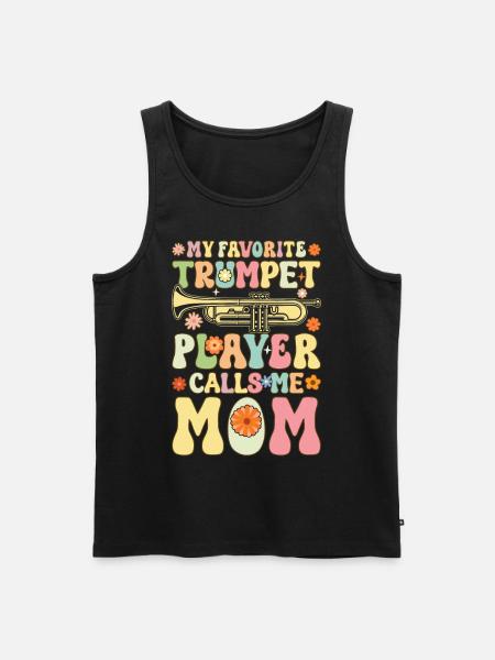Weibliche Trompeter-Mutter - Männer Premium Bio Tank Top - Schwarz