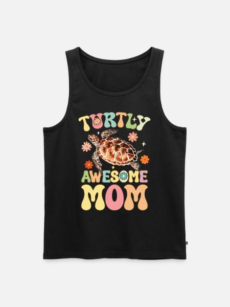 Groovy Turtle Lover Mom - Men's Premium Organic Tank Top - black